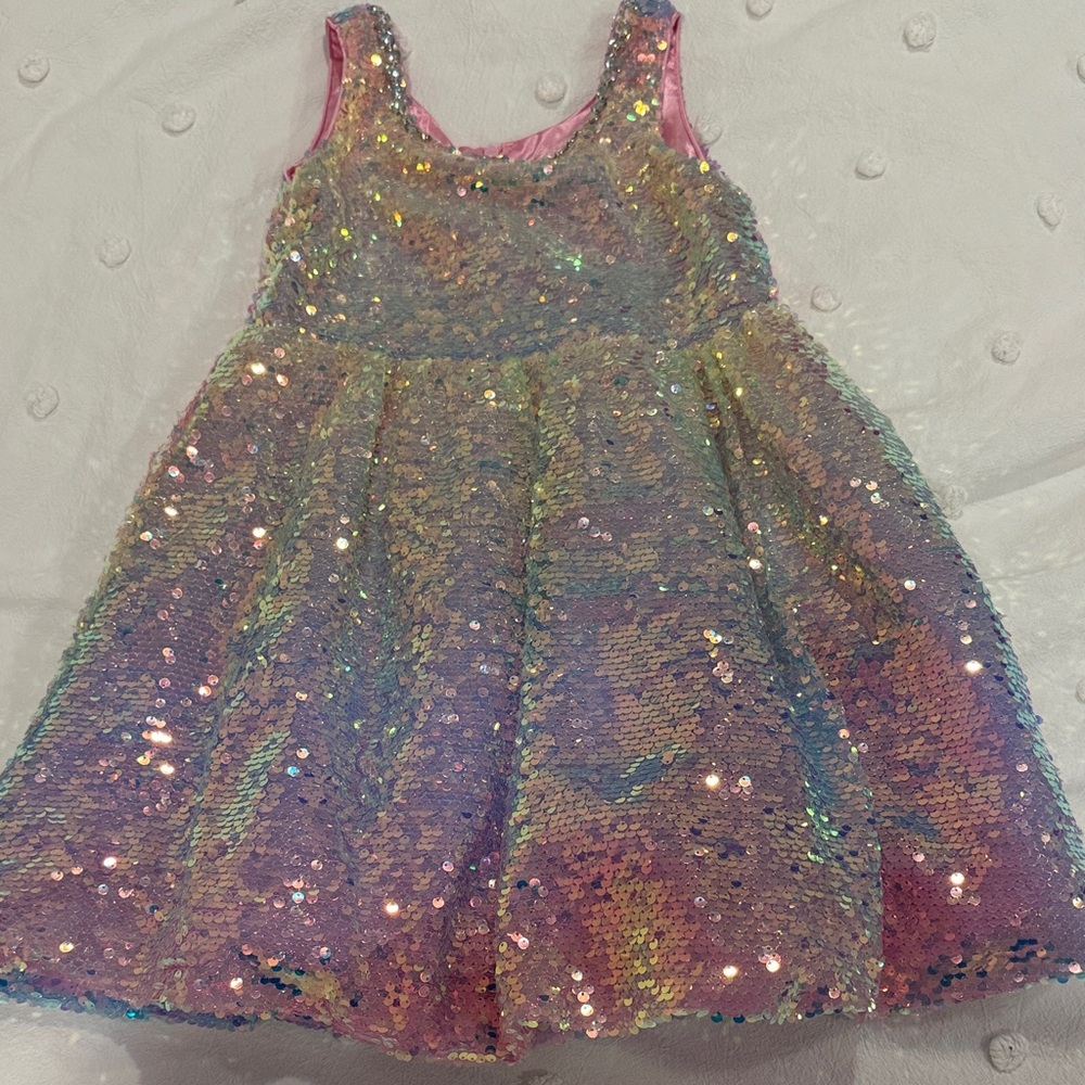 Lola + The Boys Rainbow Sequin Dance Dress